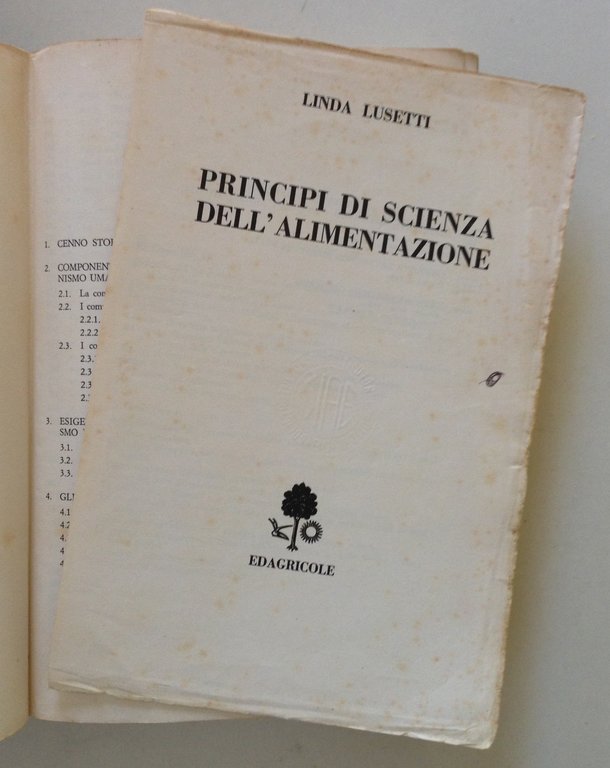 Linda Lusetti Principi di Scienza dell'Alimentazione Edagricole Bologna 1975 | Immagine Gallery 2
