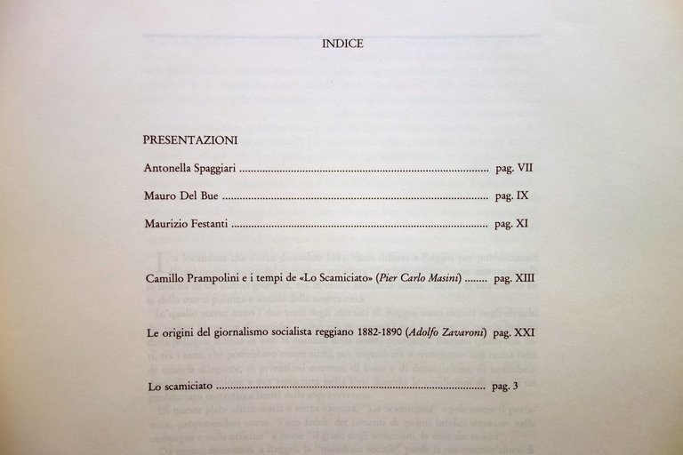 Lo Scamiciato Voce del Popolo 1882-84 Reggio Emilia Anastatica 1992 …