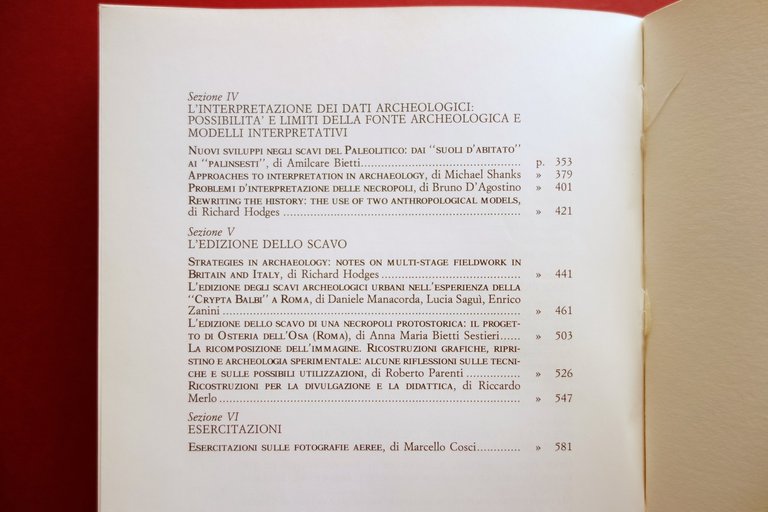 Lo Scavo Archeologico dalla Diagnosi all'Edizione all'Insegna del Giglio 1990 | Immagine Gallery 5