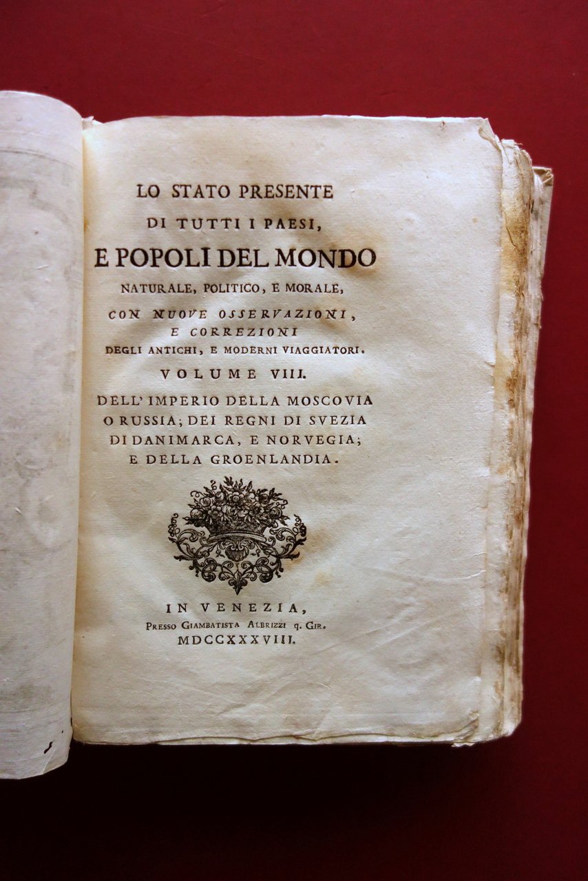 Lo Stato Presente di Tutti i Paesi e Popoli del …