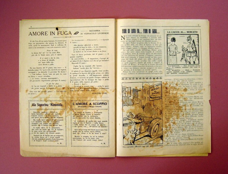 Lo Svago Rivista Umoristica Firenze 1928 n 42 Vino Bacco