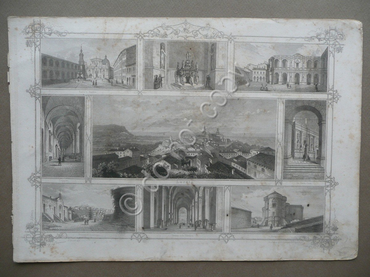 Loreto Vedute Multiple Incisioni Poiret Lloyd Austriaco Trieste Met‡ '800 … | Immagine principale