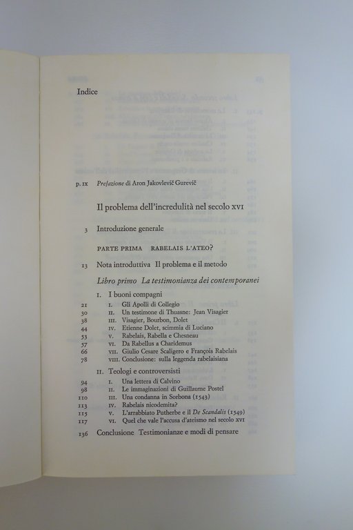Lucien Febvre Il Problema dell'Incredulità nel XVI Secolo Rabelais Einaudi … | Immagine Gallery 3
