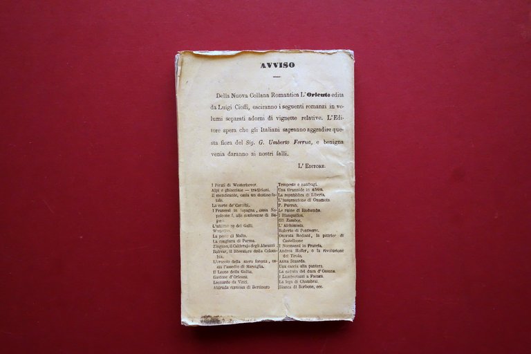 Lutero il Riformatore Romanzo Storico G. Umberto Ferrua Cioffi Milano …
