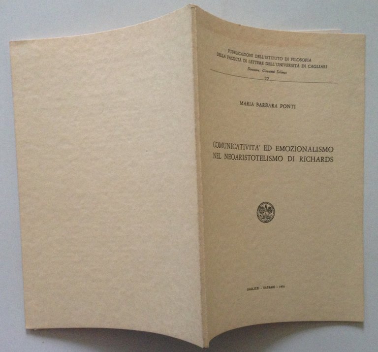 M B Ponti Comunicativit‡ ed Emozionalismo nel Neoaristotelismo di Richards