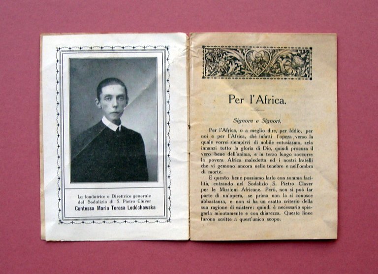 M.Teresa Ledochowska Beata Per L'Africa Sodalizio Claver Zugo primi '900 …