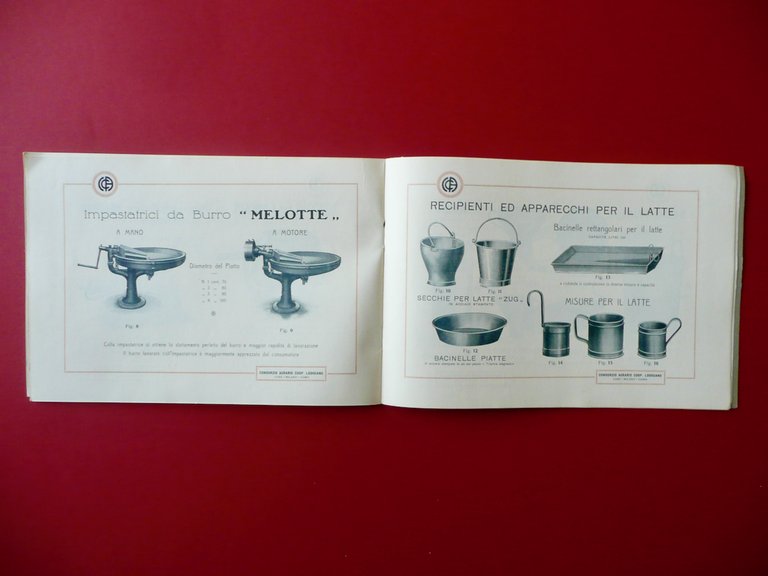 Macchinario Attrezzi per Caseificio Consorzio Agrario Lodigiano Catalogo 1923