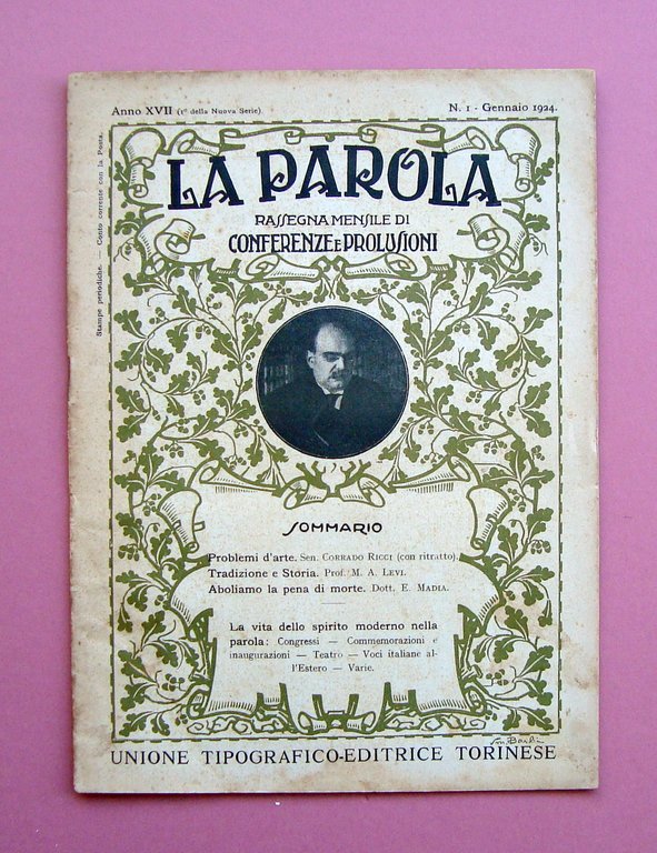 Madia Ernesto Aboliamo la pena di morte appello La Parola rassegna mensile1924