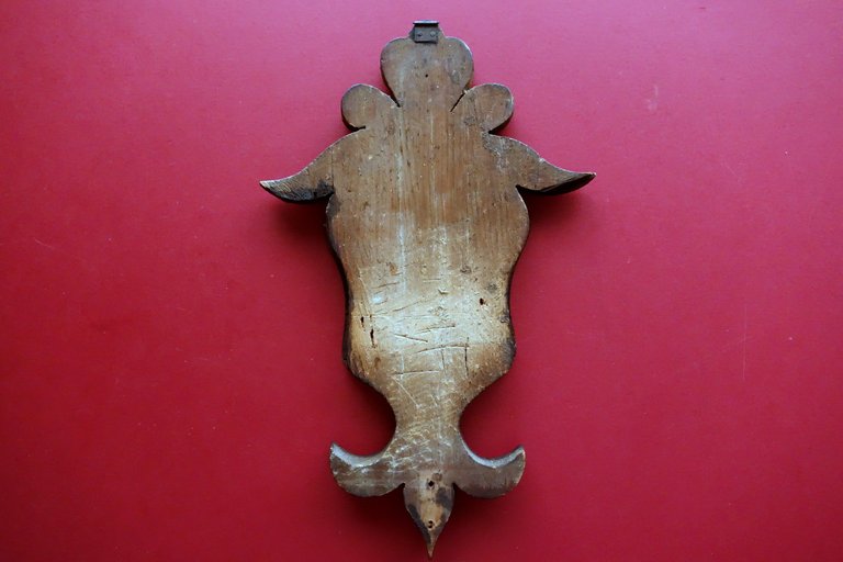 Madonna con Bambino Dipinta su Vetro Entro Cornice Floreale in …