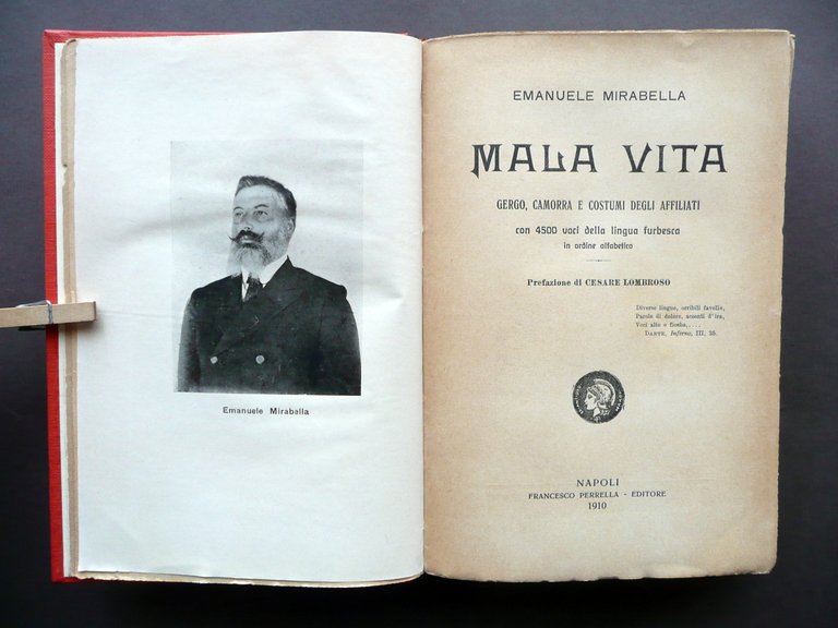 Mala Vita Gergo Camorra e Costumi Affiliati Prefazione Lombroso Perrella … | Immagine Gallery 4