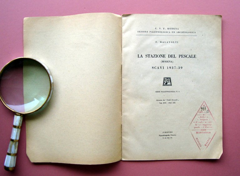 Malavolti Stazione del Pescale Modena Scavi 1937-39 Tip.Classica Firenze 1942 | Immagine Gallery 2