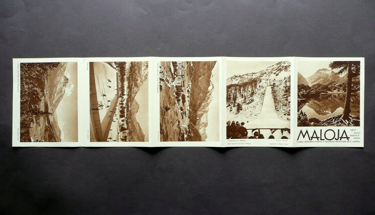 Maloja Pieghevole Turistico Val Bregaglia Svizzera Alpi Montagna Sport Anni …