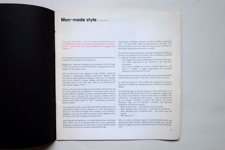 Man Made Style Cedric Price Brossura Architettura Avanguardia Anni '60 …