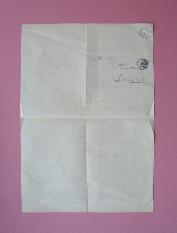 Manifesto 1926 Gorgonzola Ospedale Serbelloni Asilo Infantile G.M. Carcano