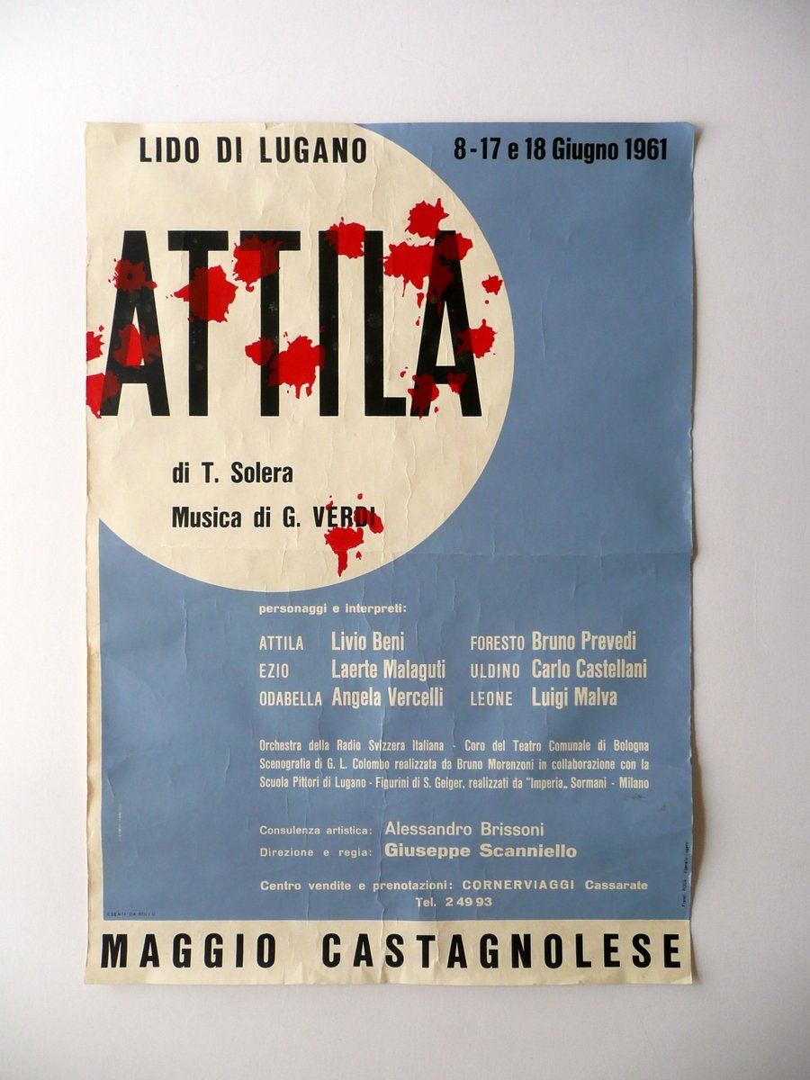 Manifesto Attila di T. Solera Musica Giuseppe Verdi Lido di …