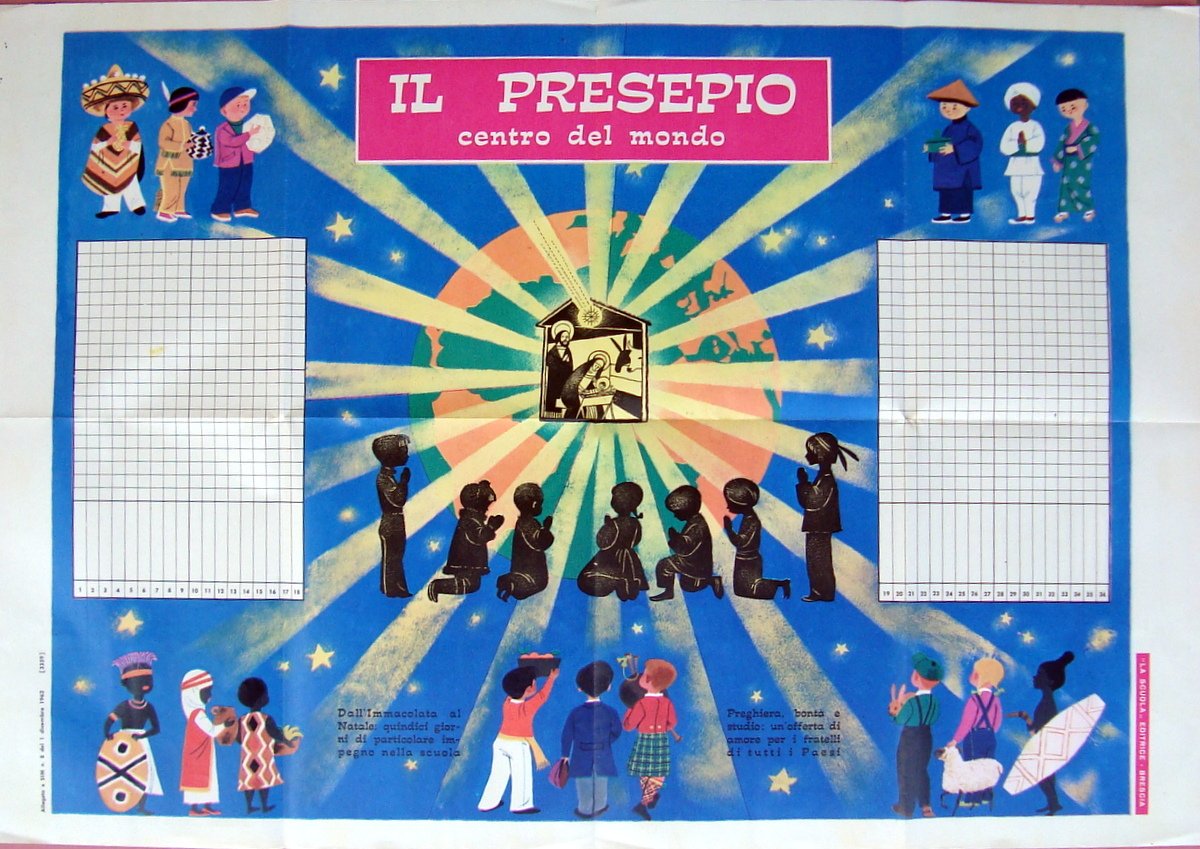 Manifesto Scolastico Il presepio centro del mondo 1962 La Scuola … | Immagine principale
