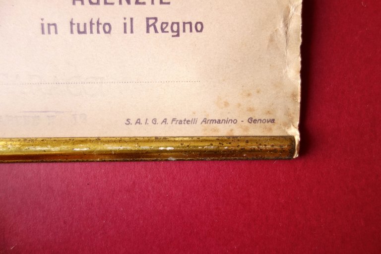 Manifesto Societ‡ Generale Italiana Assicurazioni Firenze Grafica Armanino | Immagine Gallery 3