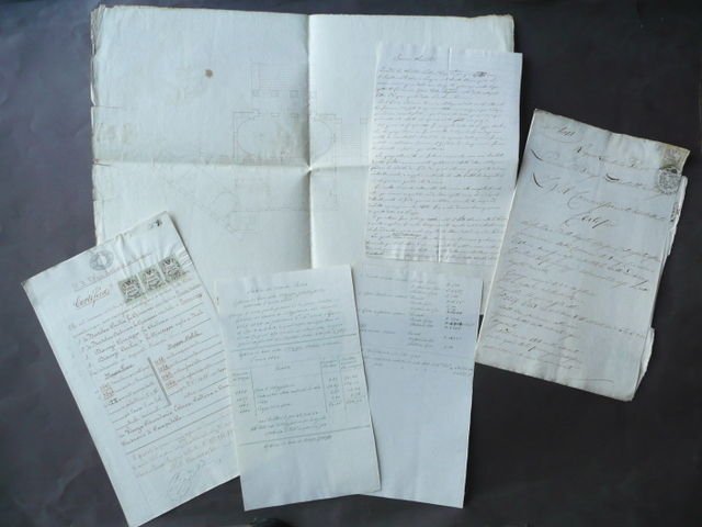 Manoscritti Estimo Pianta Casino Monte Berico Santuario Piovene Vicenza 1850