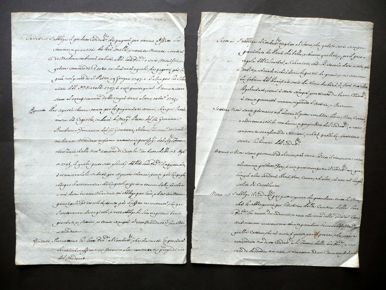 Manoscritto Castelvetro Rangoni Affitto Dazi Camera Marchionale 1747 Sigillo