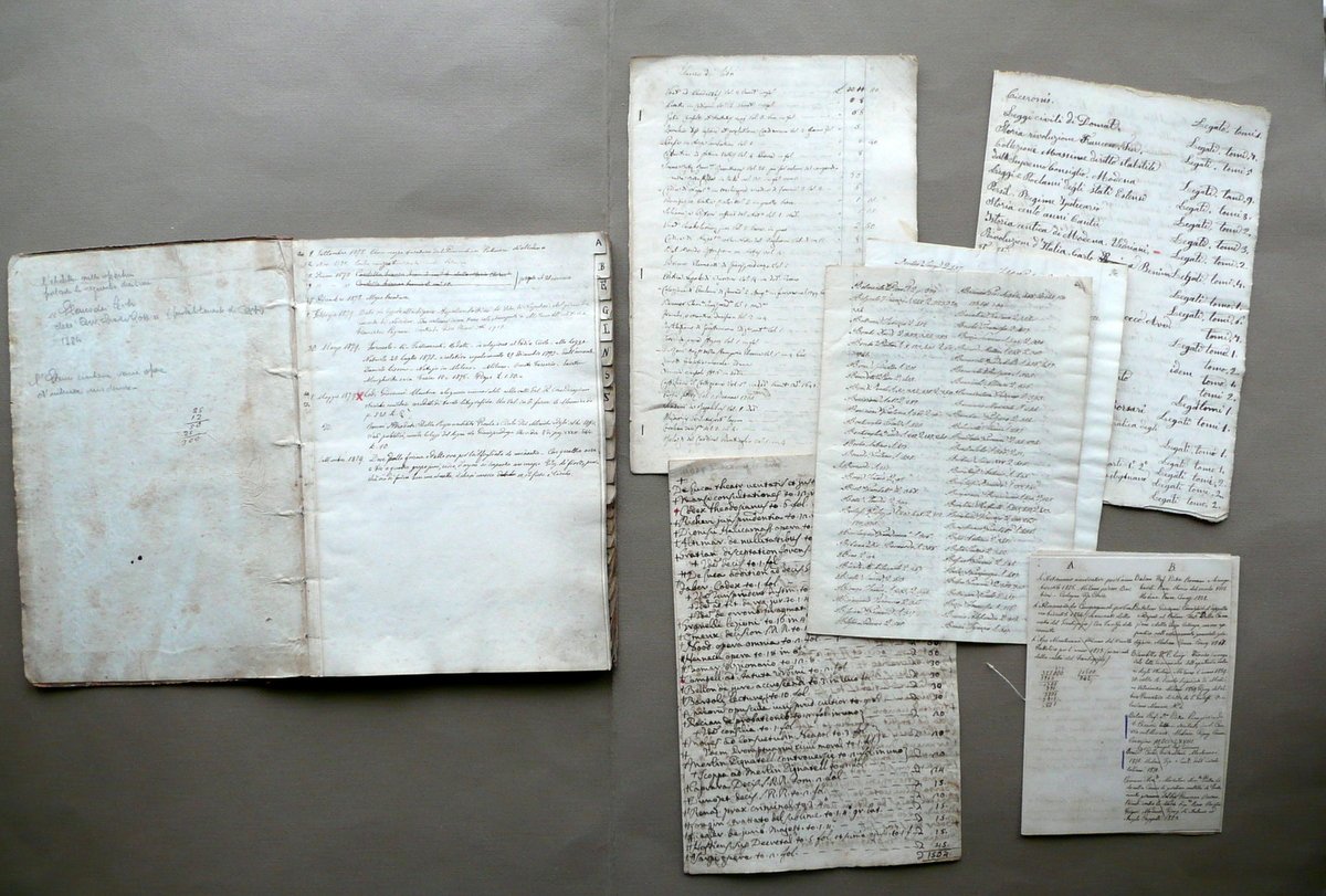 Manoscritto Elenchi Schedario Libri Biblioteca Privata Met‡ '800 Bibliografia