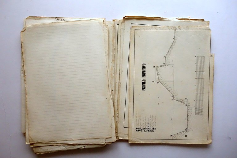 Manoscritto Elenco di Fortificazione Permanente e Passeggera 1851 Fortificazioni