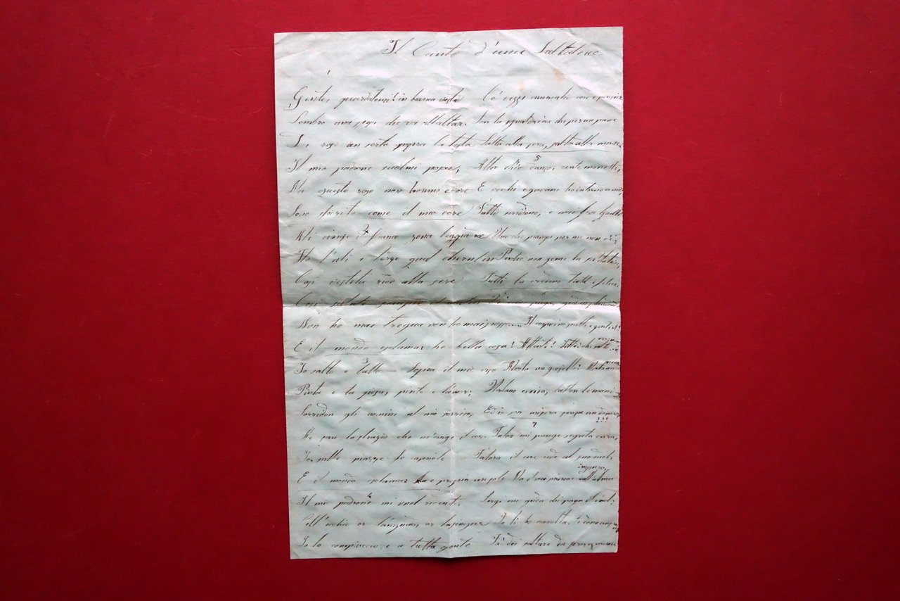 Manoscritto Il Canto di una Saltatrice Danza Poesia D. Chissone(?) … | Immagine principale