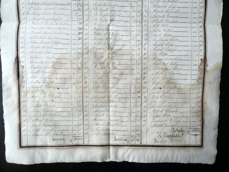 Manoscritto Manifesto Nota Elemosine Geltrude Pellegrini Parricidio 1838 Unico