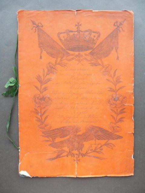 Manoscritto Rogito Dote Propriet‡ Elenco Alboretti Modena 1842