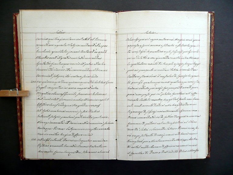 Manoscritto Similitudini Commedia Dante Gerusalemme Liberata Tasso Met‡ '800