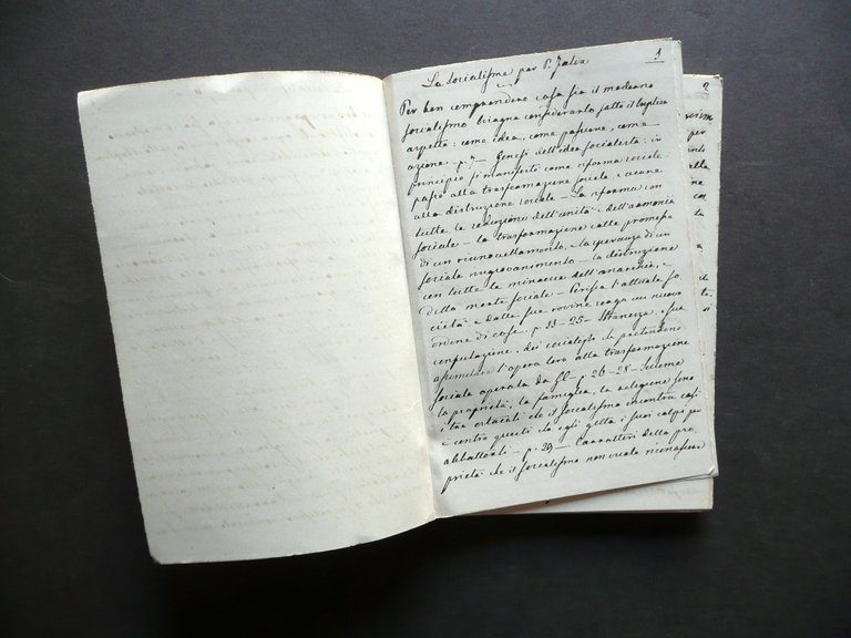 Manoscritto Sur le Socialisme Socialismo Internazionale 1870-80 Politica | Immagine Gallery 2