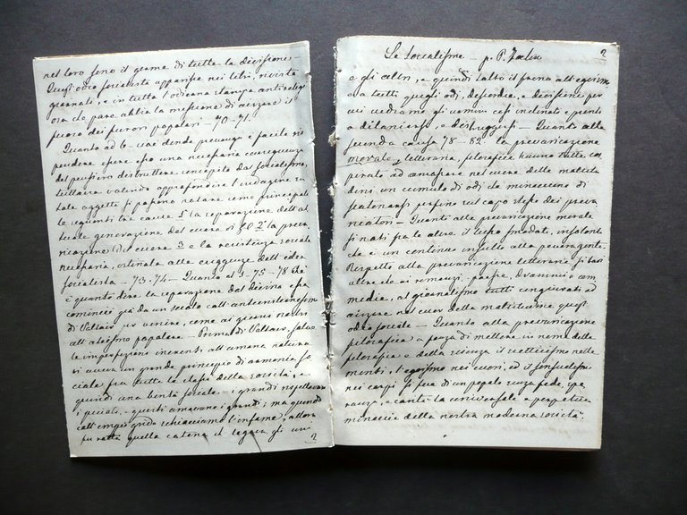 Manoscritto Sur le Socialisme Socialismo Internazionale 1870-80 Politica | Immagine Gallery 3