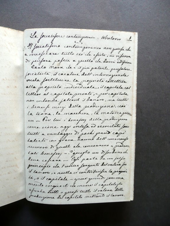 Manoscritto Sur le Socialisme Socialismo Internazionale 1870-80 Politica | Immagine Gallery 5