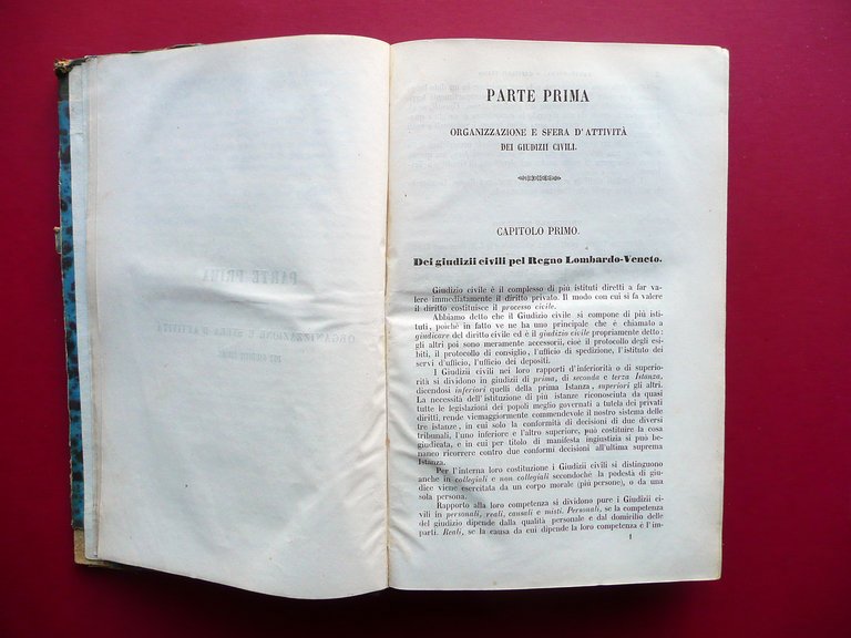 Manuale del Processo Civile Austriaco Sonzogno Milano 1855 Leggi Diritto