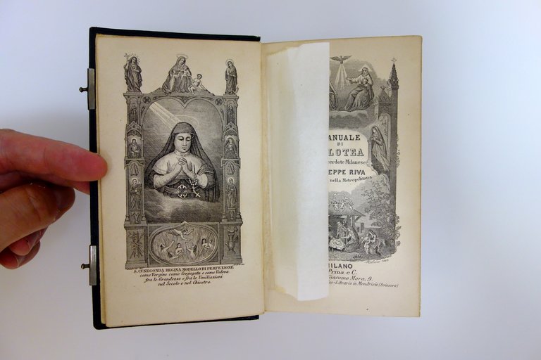Manuale di Filotea Giuseppe Riva Prina Milano 1889 Legatura