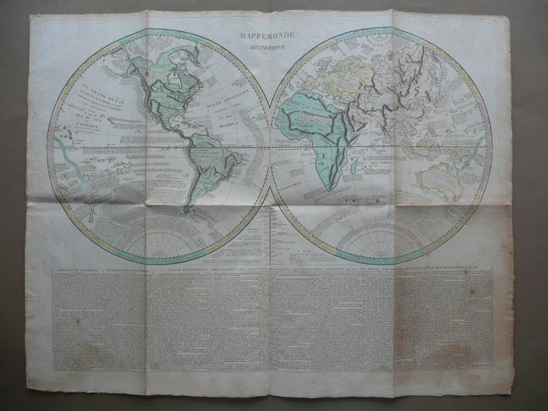 Mappemonde Historique Mappamondo Geografia Viaggi Impr. Didot 1808 Navigatori
