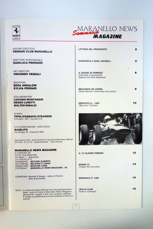 Maranello News Magazine 18 Numeri 1989-1994 Ed. Ferrari Club Tutto …