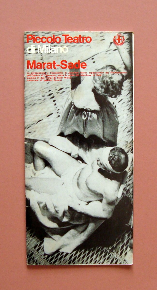 Marat-Sade Piccolo Teatro di Milano prima in Italia 1967-68 libretto …