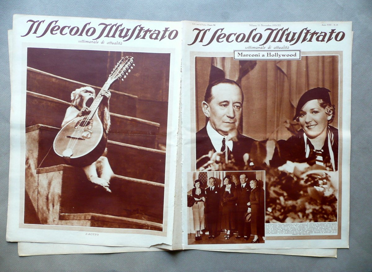 Marconi a Hollywood Charlie Chaplin Il Secolo Illustrato N. 45 …
