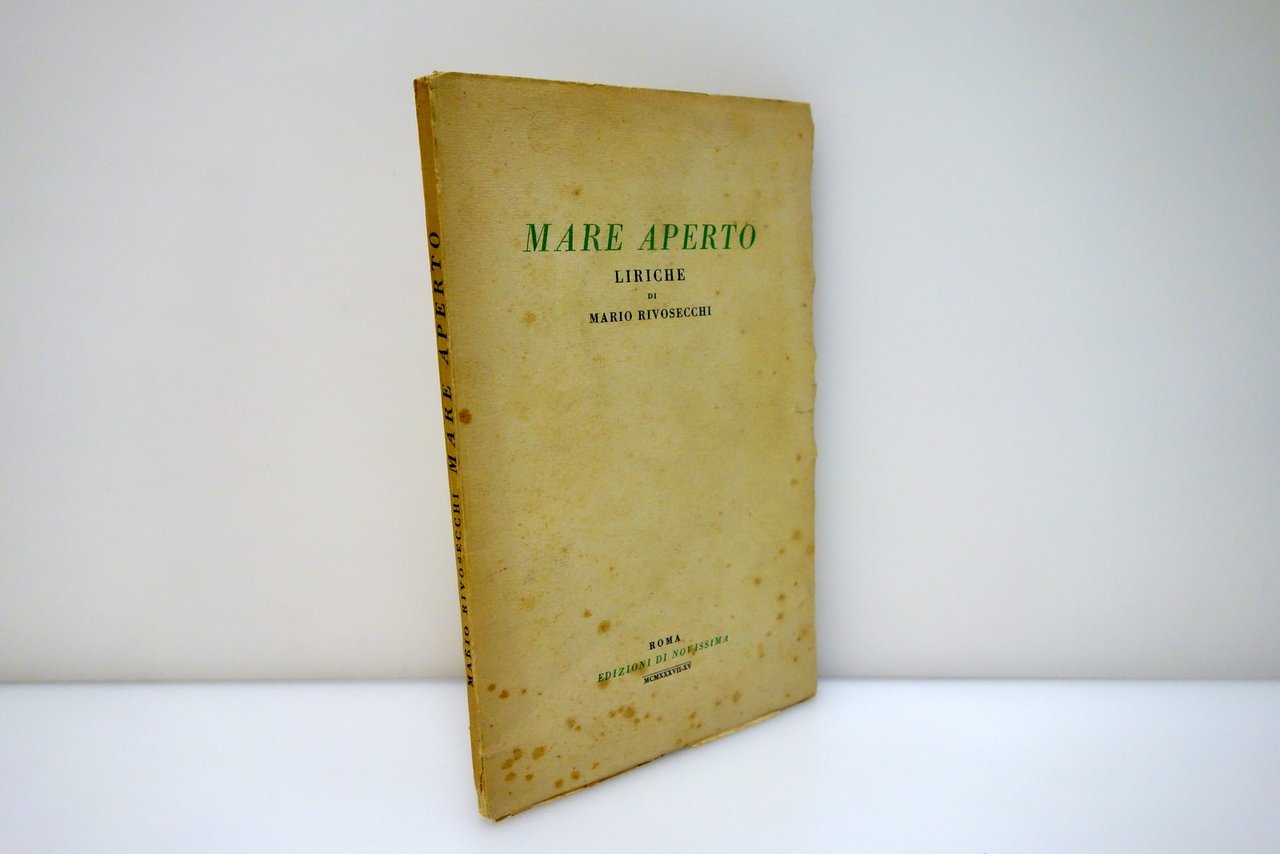 Mare Aperto Liriche di Mario Rivosecchi Novissima Roma 1937 1° … | Immagine principale
