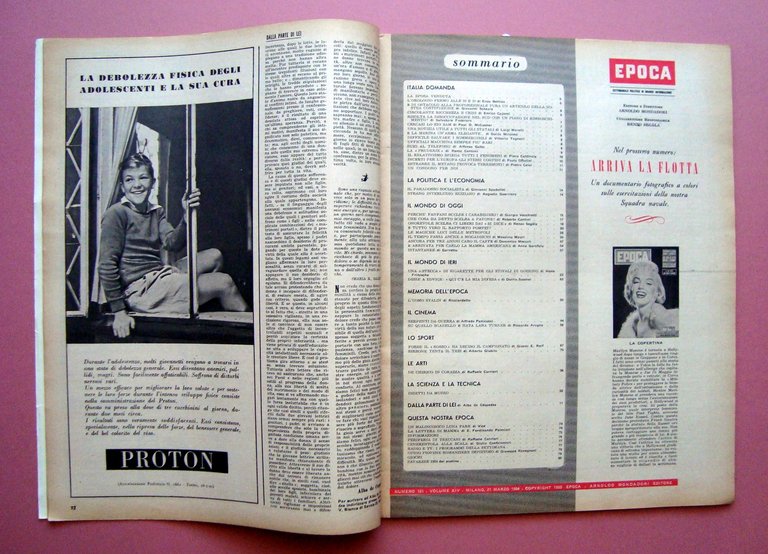 Marilyn Monroe Epoca n 181 21 Marzo 1954 Mondadori Ed