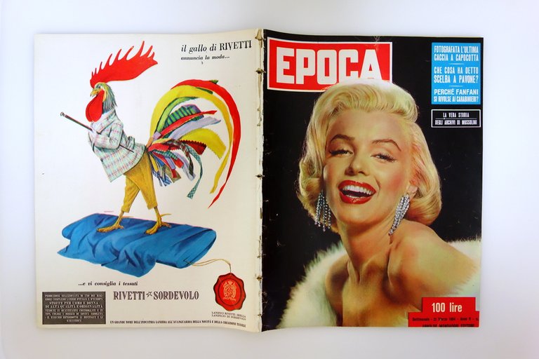 Marilyn Monroe Epoca n 181 21 Marzo 1954 Mondadori Ed