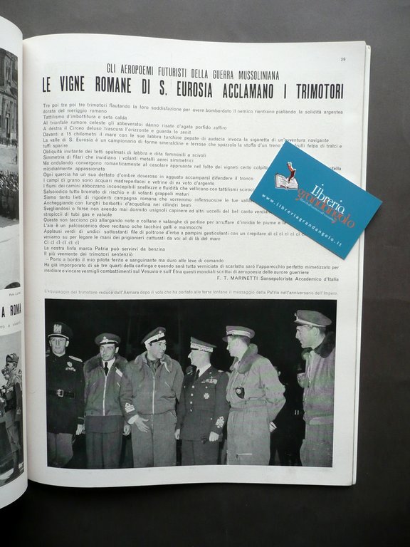 Marinetti Aeropoema Futurista Rivista Illustrata del Popolo d'Italia 1942 WW2