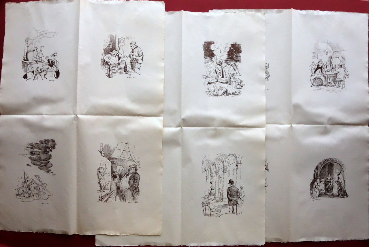 Mario Molinari i Mesi dell'Anno 12 Illustrazioni su 3 Fogli …