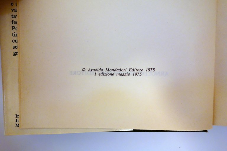 Mario Praz Il Giardino dei Sensi Mondadori 1975 1° Edizione