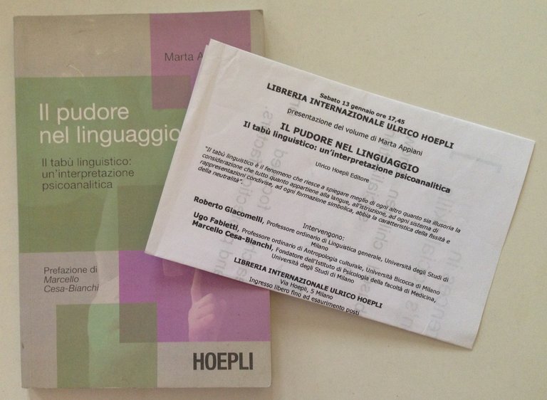 Marta Appiani Il Pudore nel Linguaggio Il Tab˘ Linguistico Hoepli …