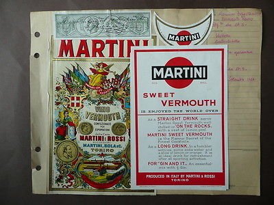 Martini Pubblicit‡ Campionario Etichette liquori Anni '50 e '60 Torino | Immagine principale