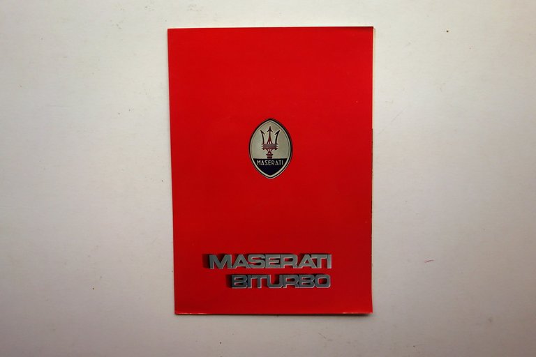 Maserati Biturbo Depliant Pubblicitario Pieghevole Illustrato Modena Anni '80