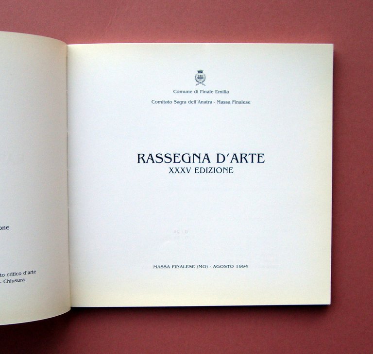 Massa Finalese catalogo Mostra Arte 1994