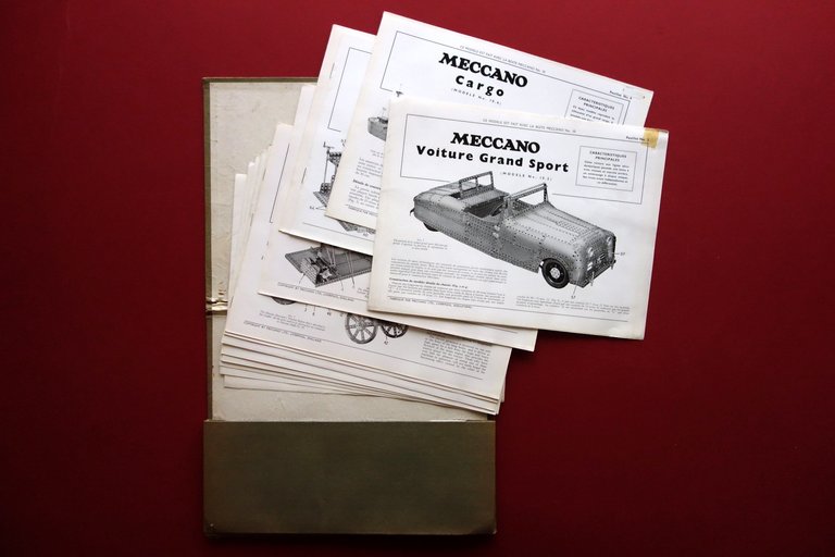 Meccano Instructions Outfit N. 10 Cartella 13 Fogli Liverpool Anni …