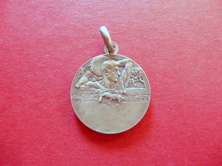 Medaglia in Argento Calcio Gara di Football Anni '20 Pagani